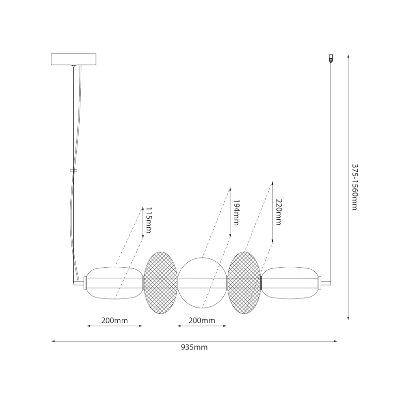ARAME 32W LED pendant lamp
