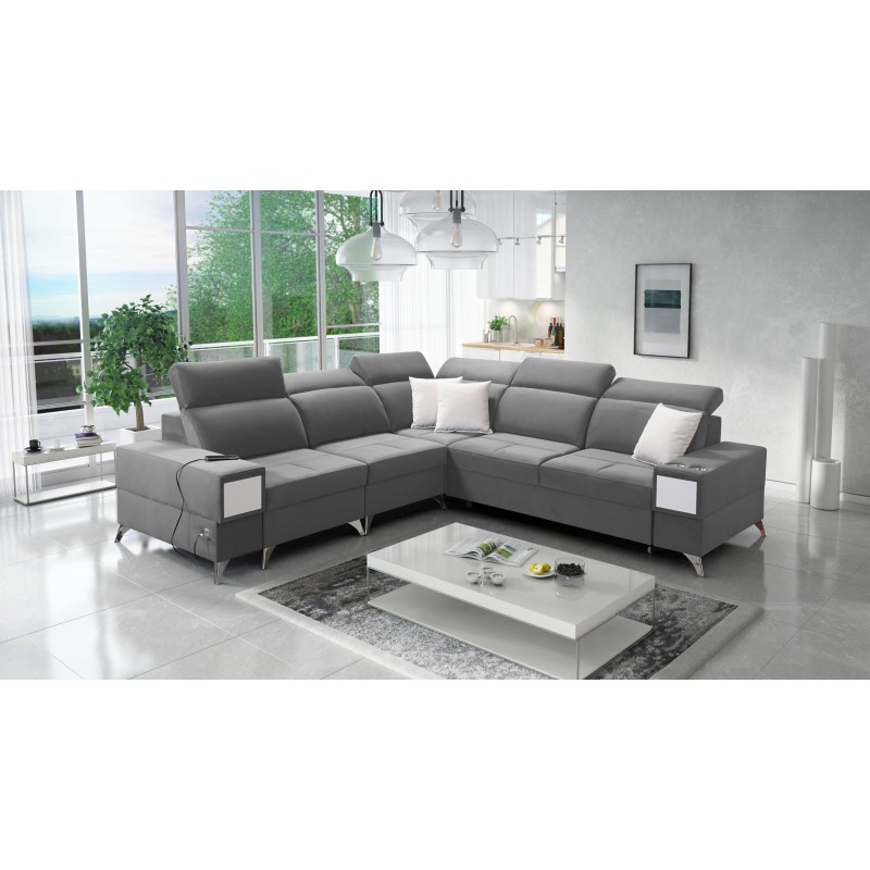 Porto III Ecksofa mit Schlaffunktion und USB-Anschluss - Eleganz trifft auf Funktionalität | [Twoja nazwa firmy]