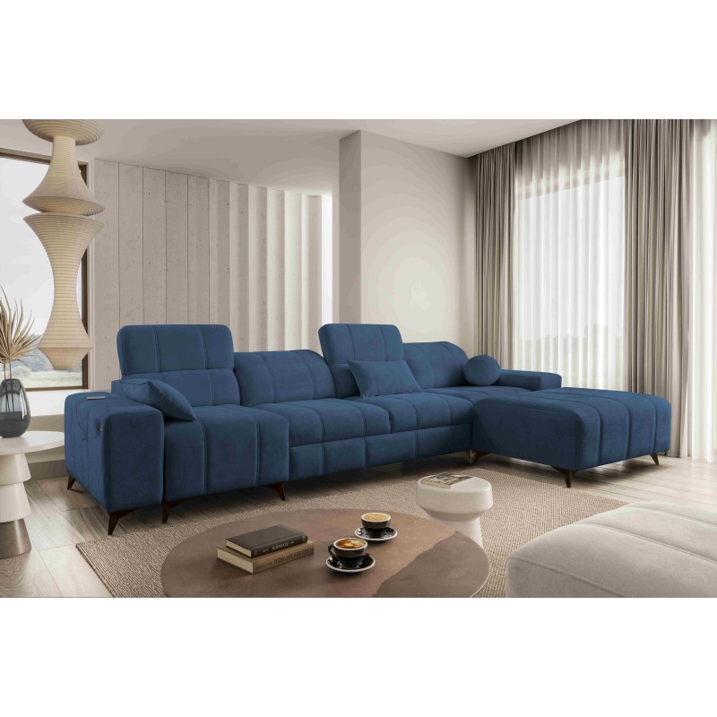 Ballagio XII corner sofa with a sleeping function upholstered in Woven Fabric, Spring 1118