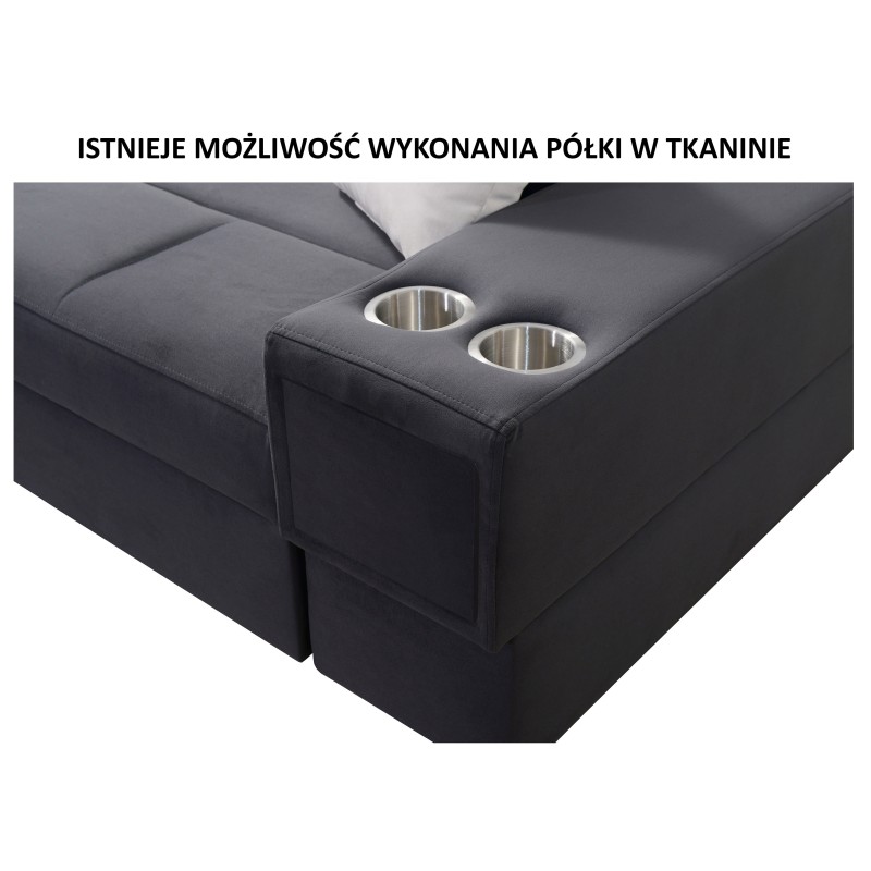 Porto III Ecksofa mit Schlaffunktion und USB-Anschluss - Eleganz trifft auf Funktionalität | [Twoja nazwa firmy]