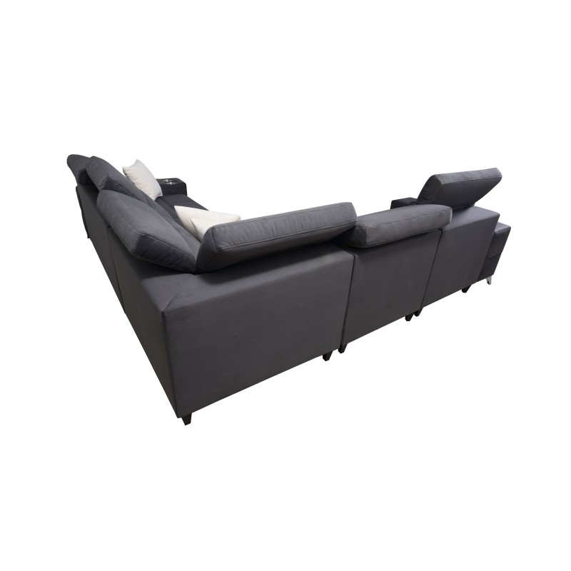 Corner Sofa Porto III with Sleeping Function and USB Port - Elegance Meets Functionality | [Your Company Name]