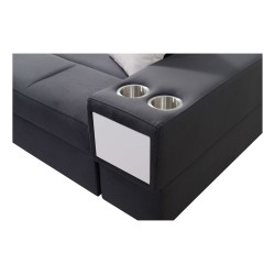 Esquinero Porto III con función de cama y puerto USB - la elegancia se encuentra con la funcionalidad | [Twoja nazwa firmy]