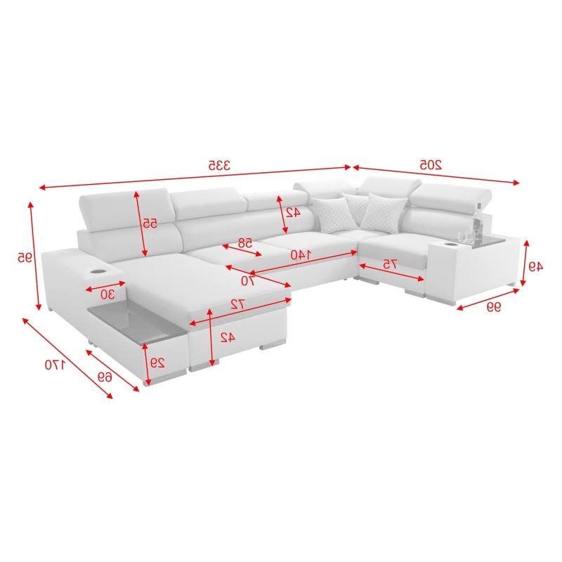 Napoli IV Mini corner sofa with sleeping function – elegance meets comfort