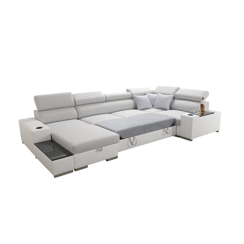 Esquinero Napoli IV Mini con función de cama: la elegancia se encuentra con el confort