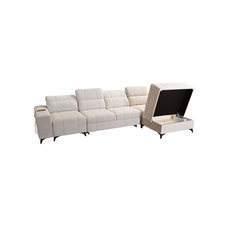 Ballagio XII corner sofa with a sleeping function upholstered in Plecionka, Spring 1110
