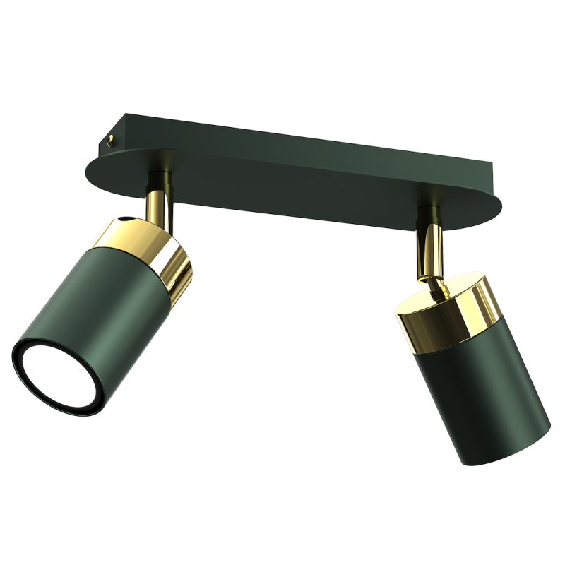 JOKER GREEN/GOLD ceiling lamp 2xGU10