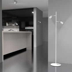 Joker Floor Lamp 2xGU10 White / Chrome