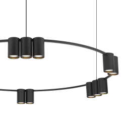 Pendant lamp (circle) GENESIS BLACK 15xGU10