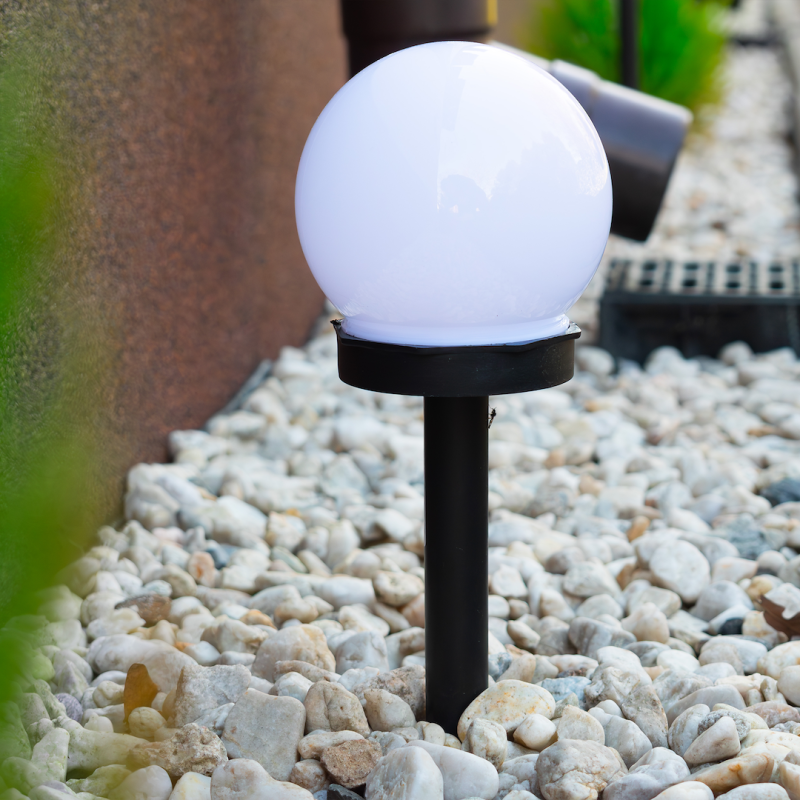 Solar-Gartenlampe Kugel