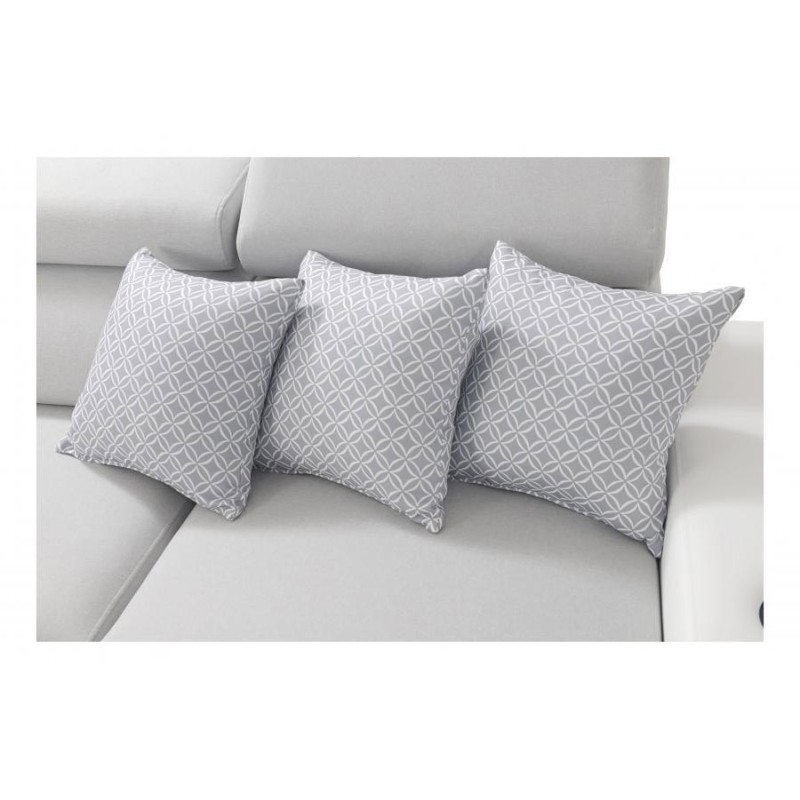 Ecksofa in U-Form Napoli VI mit Schlaffunktion und Bar - Samt, Amor Velvet 4311 + Kunstleder + Kunstleder