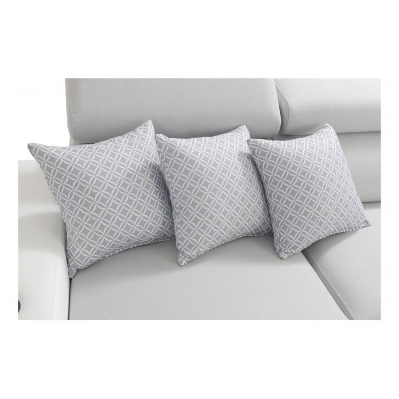 Ecksofa in U-Form Napoli VI mit Schlaffunktion und Bar - Samt, Amor Velvet 4311 + Kunstleder + Kunstleder