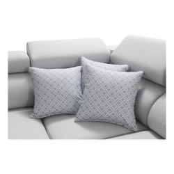 Ecksofa in U-Form Napoli VI mit Schlaffunktion und Bar - Samt, Amor Velvet 4311 + Kunstleder + Kunstleder