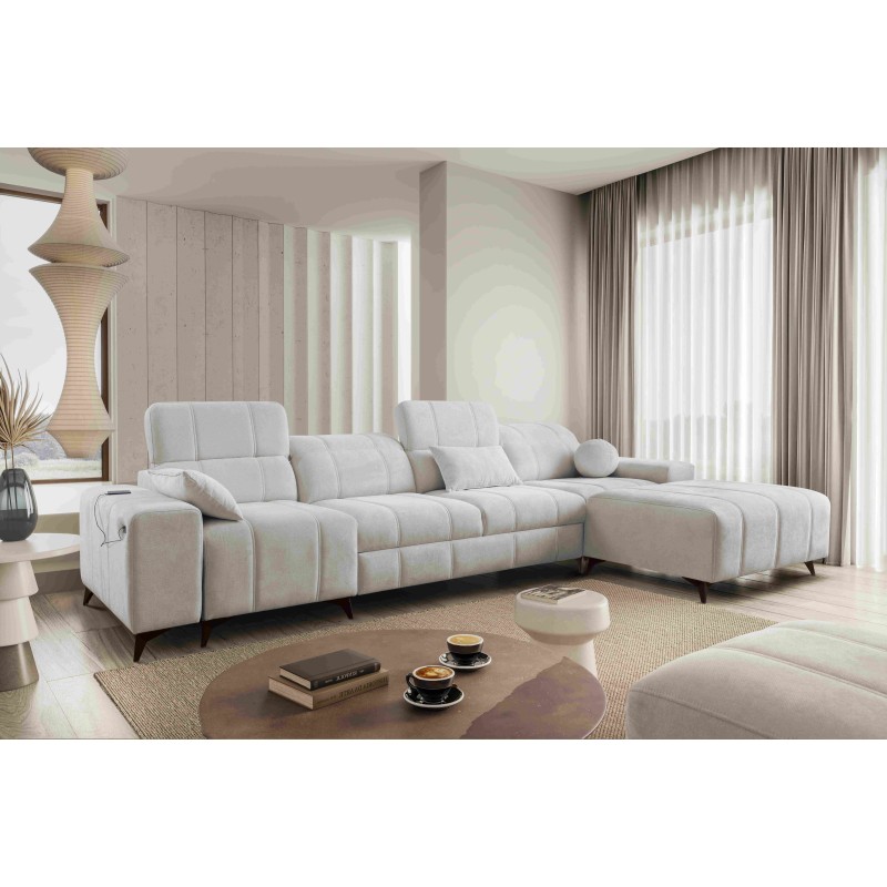 Ecksofa Ballagio XII mit Schlaffunktion bezogen mit Plecionka, Spring 1104