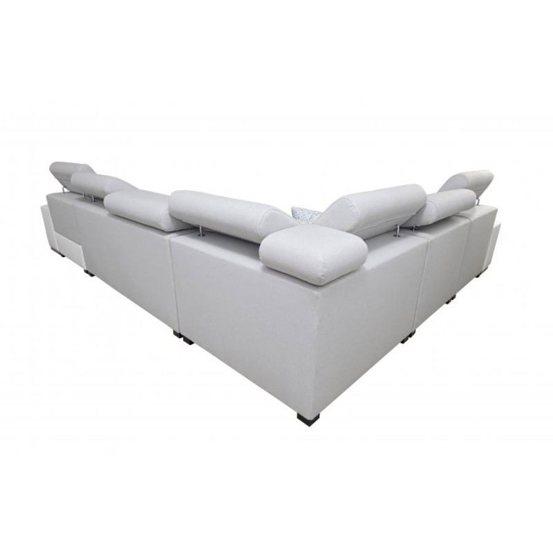 Napoli VIII U-shaped sectional sofa with sleeping function – Velvet, Amor Velvet 4311 + Faux Leather + Faux Leather