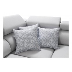 U-förmiges Ecksofa Napoli VIII mit Schlaffunktion – Velours, Amor Velvet 4314 + Kunstleder + Kunstleder