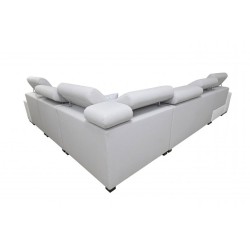 Napoli VIII U-shaped sectional sofa with sleeping function – Velvet, Amor Velvet 4311 + Faux Leather + Faux Leather