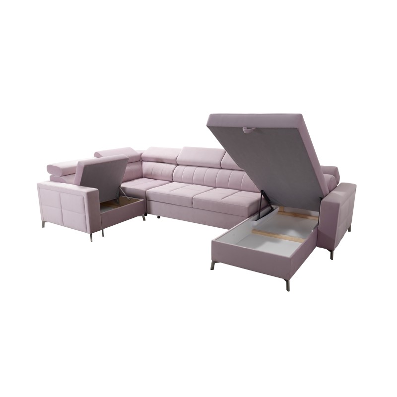 Sofá en forma de U Oslo V Maxi con función de cama | Mueble elegante y cómodo