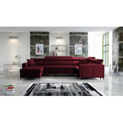 Narożnik w kształcie U Oslo V Maxi z funkcją spania | Elegancki i komfortowy mebel