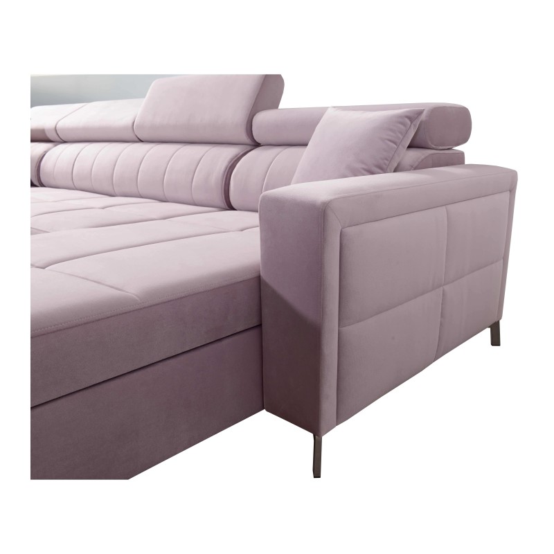 U-förmiges Sofa Oslo VI mit Schlaffunktion - Velvet, Jaguar 2162