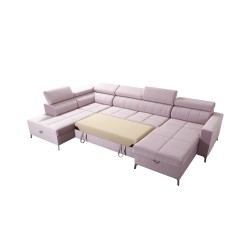 U-förmiges Sofa Oslo VI mit Schlaffunktion - Velvet, Jaguar 2162