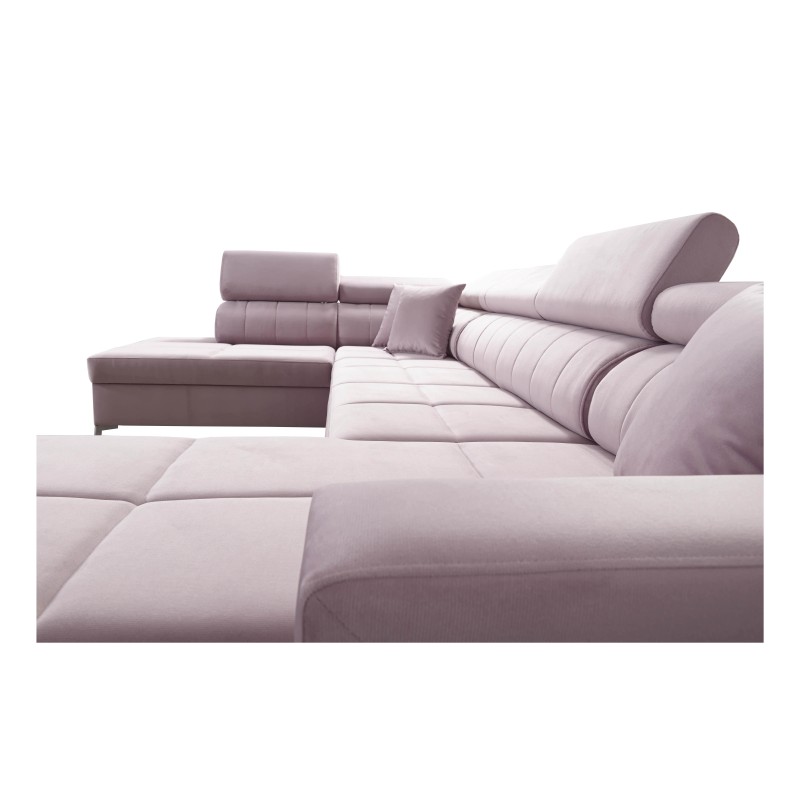 U-shaped Oslo VI sofa with sleeping function - Velvet, Jaguar 2177