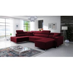 Oslo VI U-shaped corner sofa with sleeping function - Velvet, Jaguar 2181