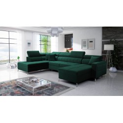 Narożnik w kształcie U Oslo VI z funkcją spania - Velvet, Jaguar 2185