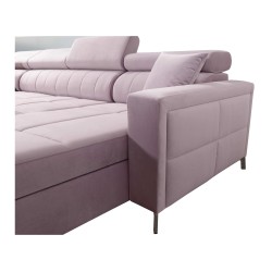 Sofá esquinero en forma de U Oslo VI con función de cama - Velvet, Jaguar 2185