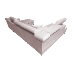 U-shaped corner sofa Oslo VI with sleeping function - Velvet, Jaguar 2186