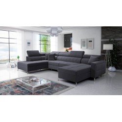 Oslo VI U-shaped sectional with a sleeping function - Velvet, Jaguar 2191