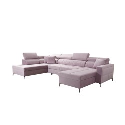 Oslo VI U-shaped sectional with a sleeping function - Velvet, Jaguar 2191