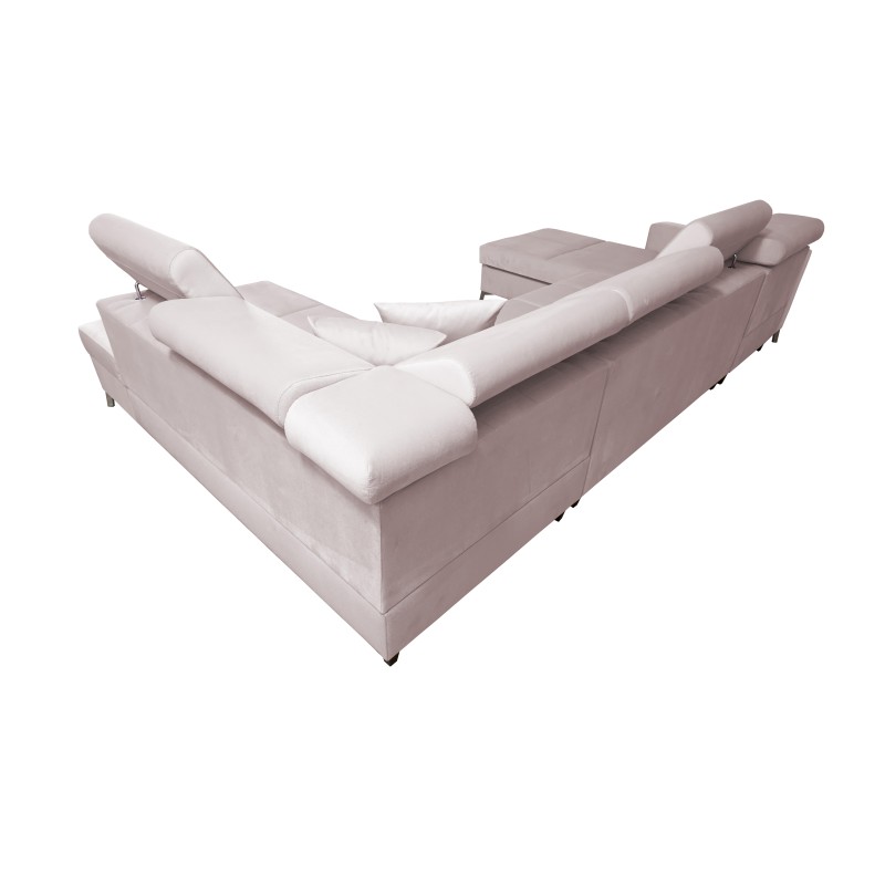 U-shaped corner sofa Oslo VI with a sleeping function - Velvet, Jaguar 2162