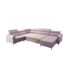 Narożnik w kształcie U Oslo VII z funkcją spania - Velvet, Jaguar 2170