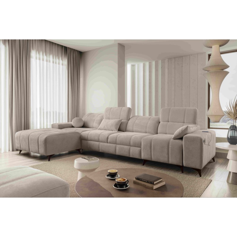 Ecksofa Ballagio XII mit Schlaffunktion bezogen mit Gewebe, Spring 1110