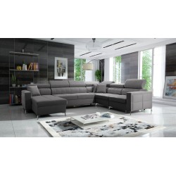 U-förmiges Sofa Oslo VII mit Schlaffunktion - Velvet, Jaguar 2167