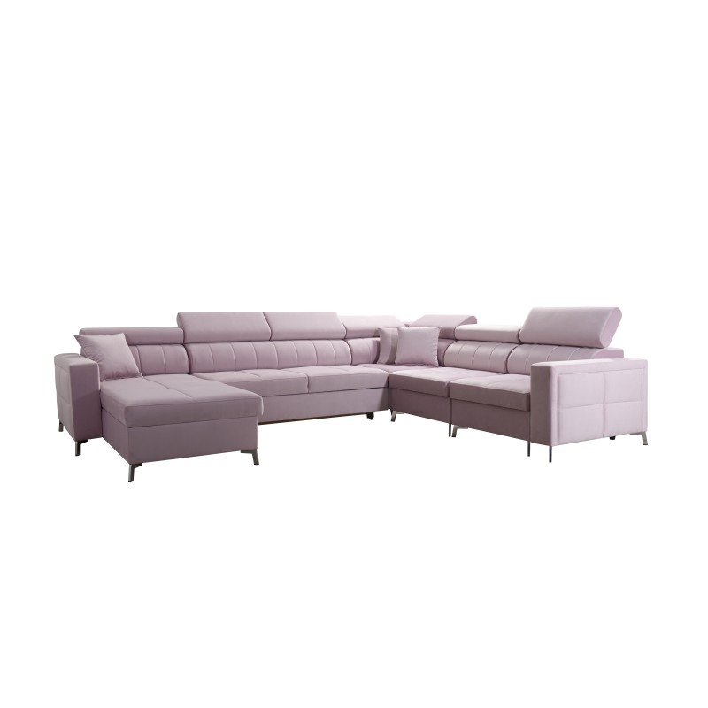 Oslo VII U-shaped sectional sofa with sleeping function - Velvet, Jaguar 2181