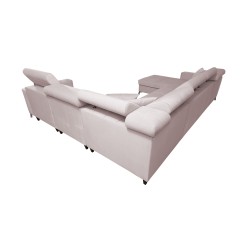 U-förmiges Ecksofa Oslo VII mit Schlaffunktion - Velvet, Jaguar 2185