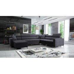 U-shaped Oslo VII sectional with a sleeping function - Velvet, Jaguar 2191