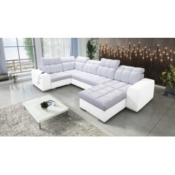 bMeta Title:/b U-förmiges Ecksofa Prisma IV mit Schlaffunktion | Samt | Haustierfreundlich, Terra 80 + Kunstleder