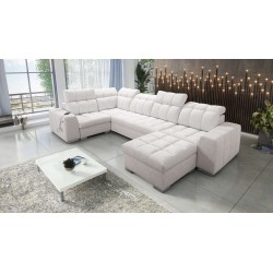 bMeta Title:/b U-Shaped Sofa Prisma IV with Sleeping Function | Velvet | Pet Friendly, Terra 06