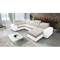 bMeta Title:/b Narożnik w kształcie U Prisma IV z funkcją spania | Velvet | Pet friendly, Terra 13 + Ecoskóra