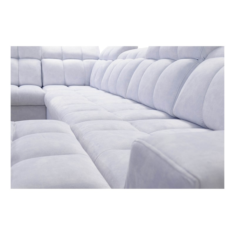 **Meta Title:** U-Shaped Sofa Prisma IV with Sleeping Function | Velvet | Pet Friendly, Terra 75 + Black Eco-Leather