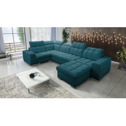 **Meta Title:** U-shaped Prisma IV Corner Sofa with Sleeping Function | Velvet | Pet Friendly, Terra 75