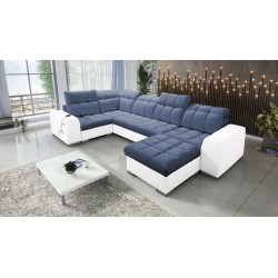 bMeta Title:/b Sofá esquinero en forma de U Prisma IV con función de cama | Terciopelo | Apto para mascotas, Terra 76 + Eco-cuer