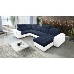 bMeta Title:/b U-förmiges Ecksofa Prisma IV mit Schlaffunktion | Samt | Haustierfreundlich, Terra 79 + Kunstleder