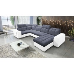 bMeta Title:/b Narożnik w kształcie U Prisma IV z funkcją spania | Velvet | Pet friendly, Terra 96 + Ecoskóra