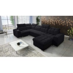 bMeta Title:/b U-shaped Sofa Prisma IV with Sleeping Function | Velvet | Pet Friendly, Terra 99