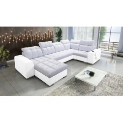 bMeta Title:/b U-förmiges Ecksofa Prisma IV mit Schlaffunktion | Samt | Haustierfreundlich, Terra 80 + Kunstleder