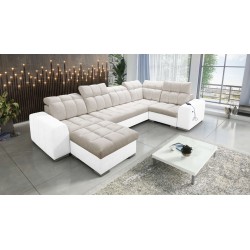 bMeta Title:/b Narożnik w kształcie U Prisma IV z funkcją spania | Velvet | Pet friendly, Terra 13 + Ecoskóra