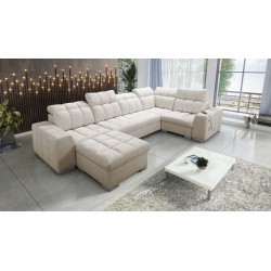 **Meta Title:** U-Shaped Corner Sofa Prisma IV with Sleeping Function | Velvet | Pet Friendly, Terra 13